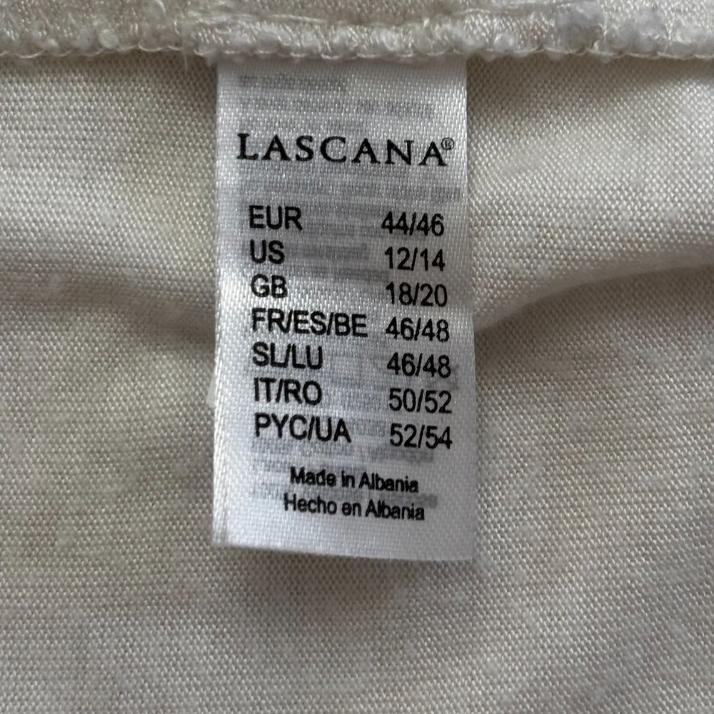 Lascana Bohemian Romantic‎ Minimalist Cream Crochet Lace Trim V-Neck Tank 12/14 - Picture 7 of 9